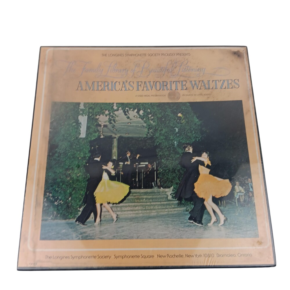 Vintage America's Favorite Waltzes Longines Symphonette Vinyl LP Box Set 12"